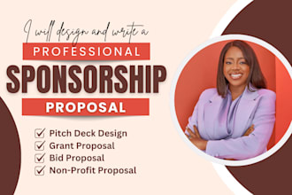 design eye catching sponsorship deck and write pro sponsorship proposal