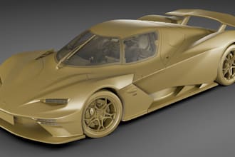 render 3d car model 3d vehicle for 3d car animation, game or automotive design