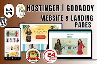 design or redesign your hostinger website with responsive and SEO optimization