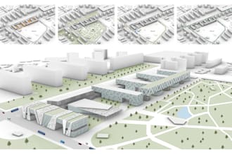 create architectural concept diagrams, axonometrics and site analysis