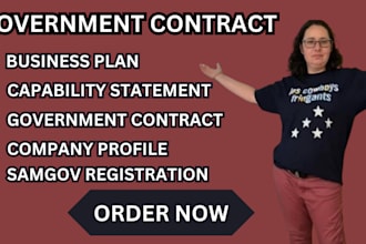 design professional federal government contract  capability statement in 24 hrs