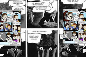 craft an original comic or manga script with rich dialogue and panel direction