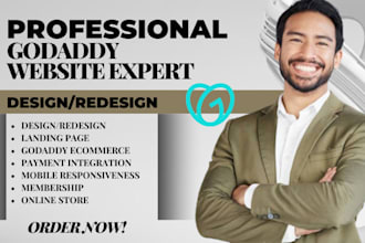 design godaddy website, redesign godaddy website design, godaddy online store