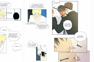 draw manga comic book page or webtoon anime manhwa light novel illustration