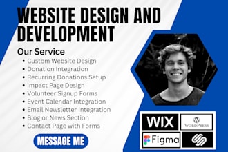 design charity non profit wix website wix donation website, crowdfunding website