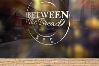 create bakery, shop, restaurant and food logo with typography and color palette