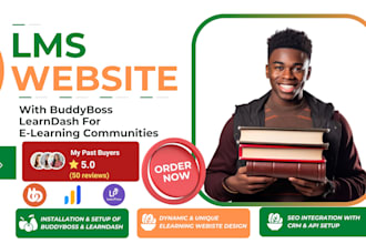 design lms elearning learndash buddyboss learnpress membership wordpress website