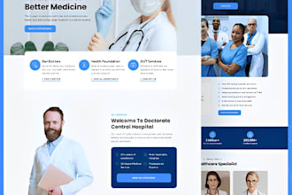 design any medical, health care, home care, dental clinic website