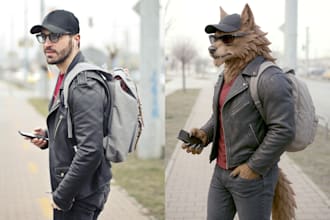 create anthro furry portrait from photo