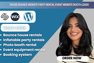 bounce house website party rental event website house bounce website booth leads