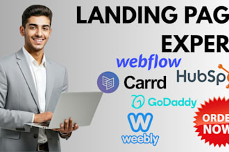 do weebly webflow cardd godaddy and hubspot landing page
