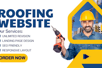 build roofing website, roofing services website, roofing landing page