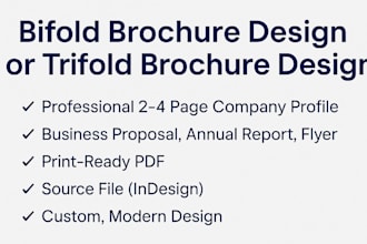 do professional company profile, brochure design, proposals and report