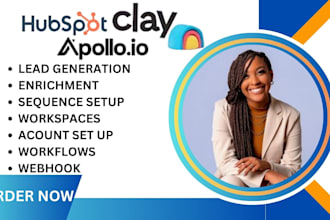 setup clay, clay com, hubspot crm, yotpo sms, hubspot automation, apollo io