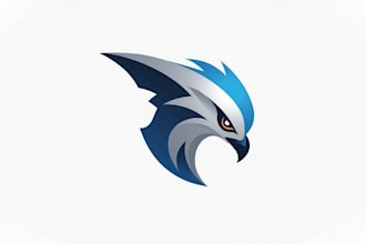 do unique falcon logo design within new concepts