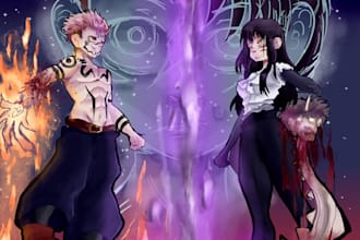 create anime style illustrations, including gore, nsfw