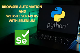 make a custom script for browser automation, and website scrapers with selenium