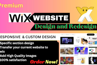 wix website design redesign wine label studio development wire frame developer
