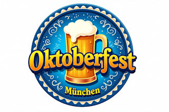 do high quality oktoberfest bar logo 1 day