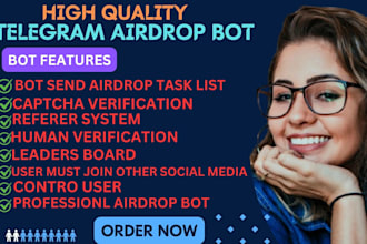 build a custom high quality telegram airdrop bot
