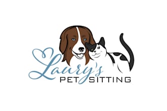design animals genuine professional pet sitter logo