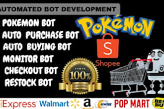 code auto purchase bot, pokemon center bot, auto checkout bot, monitor bot
