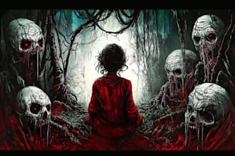 create dark art illustration