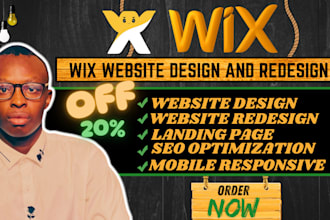 design wix website or redesign wix website wix landing page wix ecommerce