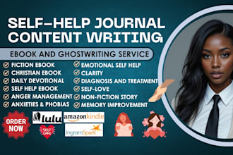 be self help ebook writer, mental health workbook journal holistic wellness kdp