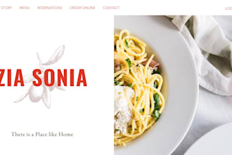 design restaurant website with table reservation menu display food delivery