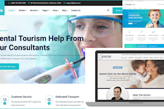 design a professional dental website, coach website, barber and doctor website