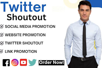 promotion twitter shoutout share website link to 50m USA UK fb ig