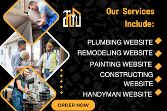 design constructing, plumbing, handyman, painting, remodeling renovating website
