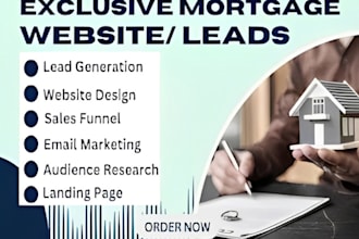 build mortagage loan website business loan website home owner insurance website