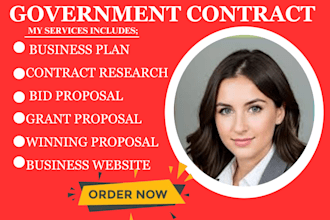 write your rfp, rfq, rfi, bid proposal,grant,tender and government contract