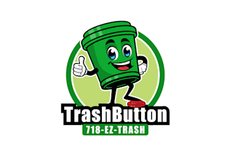 design powerful trash service and cleaning logo
