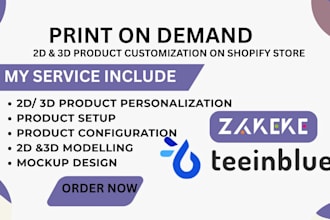 shopify zakeke, kickflip, 3d product, product configuration, shopify kickflip