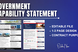 government capability statement, capability statement, government contract