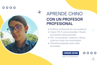 teach you chinese from spanish personalized and fluent