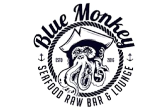 design restaurant seafood raw bar logo
