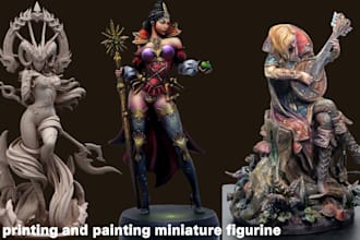 do 3d printing and painting miniatures warhammer 40k job for you