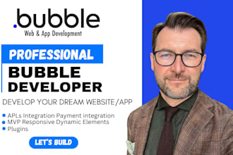 be your bubble io developer for mvp, saas, marketplace, no code web app