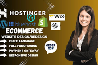 design hostinger website ecommerce hostinger squarespace, wix, shopify, godaddy