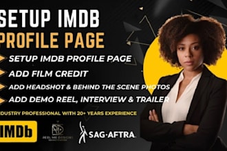 create update and promote your imdb page or imdb profile for  imdb TV show