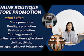 promotion boutique, clothing and fashion  store