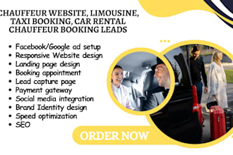 chauffeur website limousine car rental taxi booking chauffeur booking leads