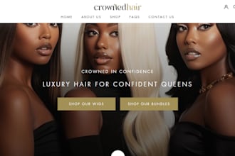 build hair extension shopify store beauty website hair extension website