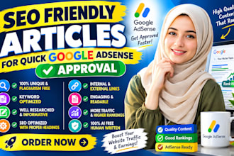 do SEO friendly articles for quick google adsense approval