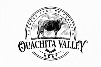 design aesthetics unique retail meat market logo