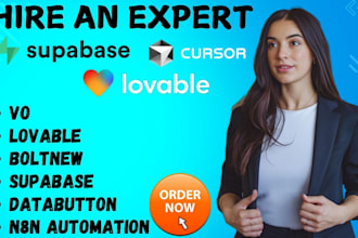 build ai saas lovable ai bolt new v0 databutton supabase n8n shadcn uisupabase